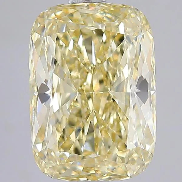 3.58ct Cushion modified Lab Grown Diamond (Colour Fancy Light Yellow, Clarity VVS2, IGI Certified)