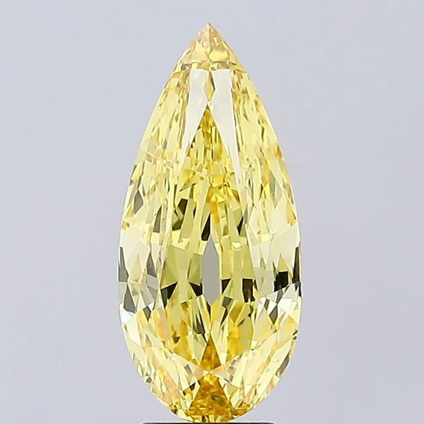 4.17ct Pear Lab Grown Diamond (Colour Fancy Intense Yellow, Clarity VVS2, IGI Certified)