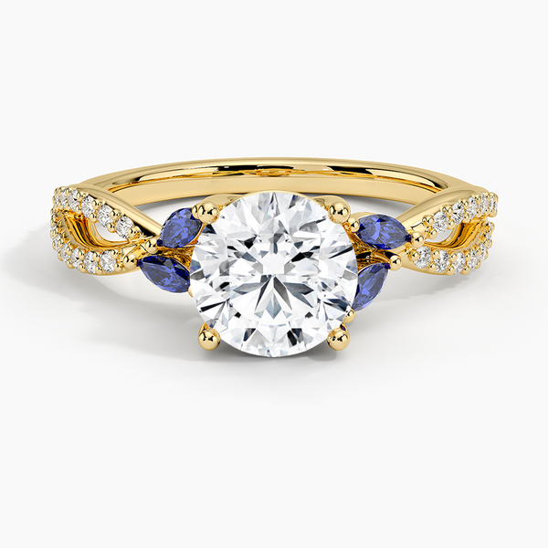 Luxe Willow Sapphire and Diamond Engagement Ring