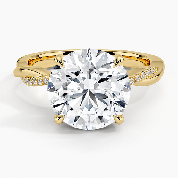Petite Twisted Vine Hidden Halo Pavé Diamond Engagement Ring