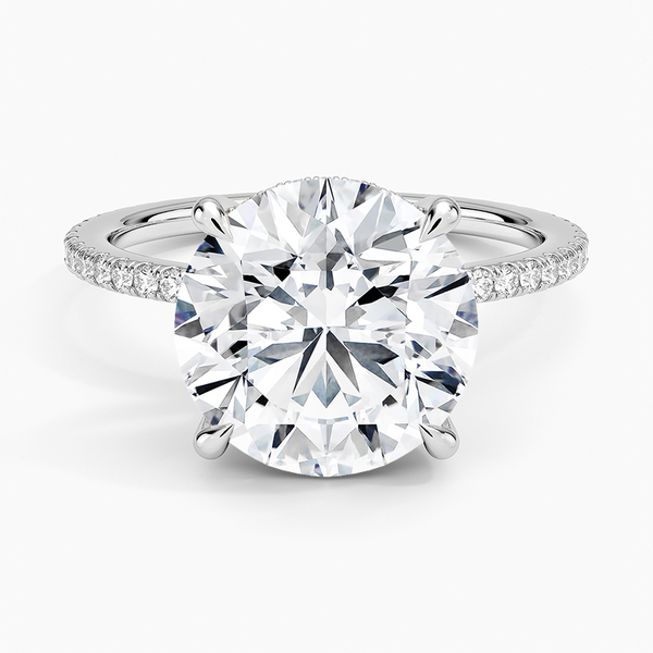 Hidden Halo Eternity Diamond Engagement Ring