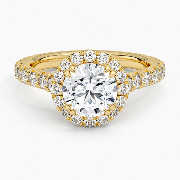 Sienna Halo Three-Quarter Coverage Diamond Engagement Ring