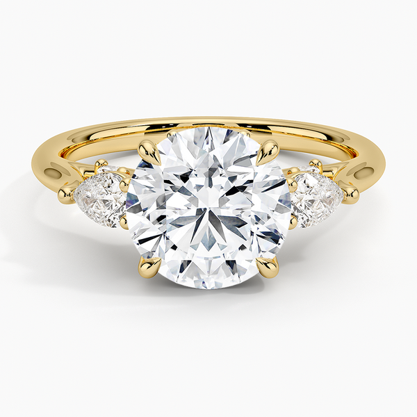 Secret Garden Gallery Three Stone Diamond Engagement Ring