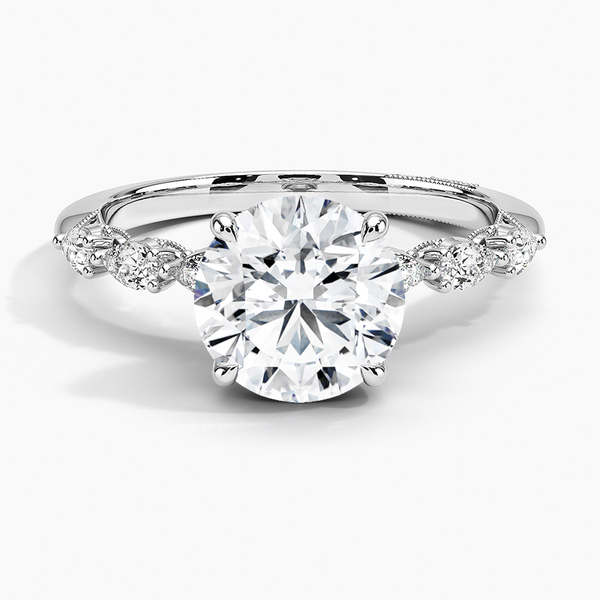 Tacori Sculpted Crescent Pear Diamond Engagement Ring