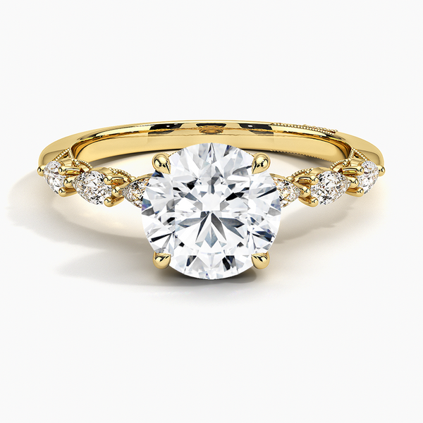 Tacori Sculpted Crescent Pear Diamond Engagement Ring