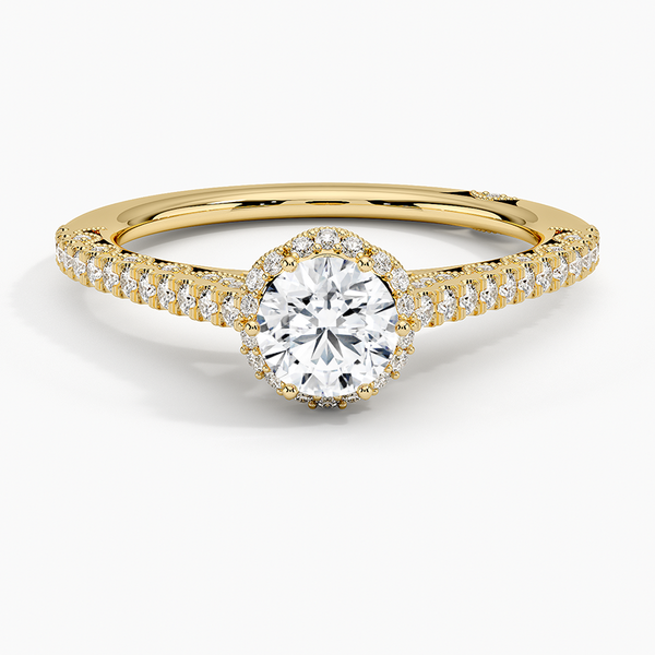 Tacori Petite Crescent Classic Bloom Diamond Engagement Ring