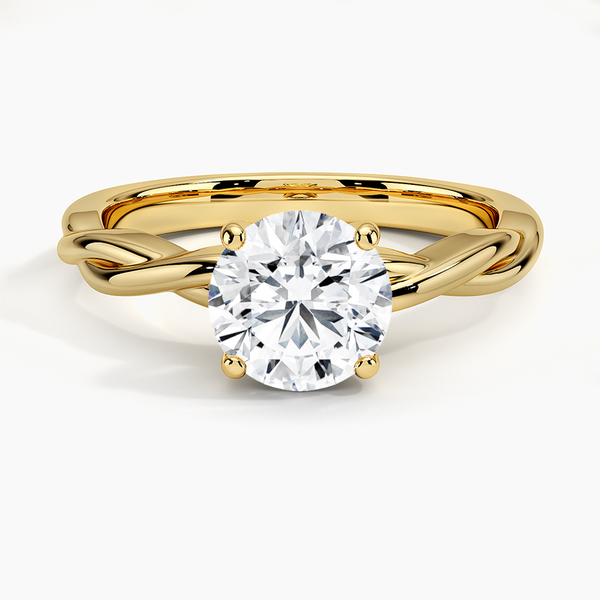 Twisted Vine Solitaire Engagement Ring