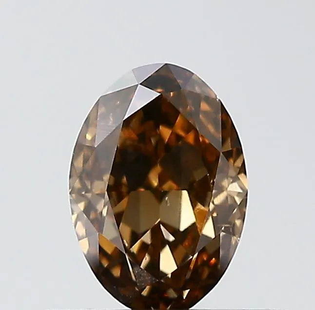 0.32ct Oval Natural Diamond (Colour Brown, Clarity SI1, Cut VG, IGI Certified)