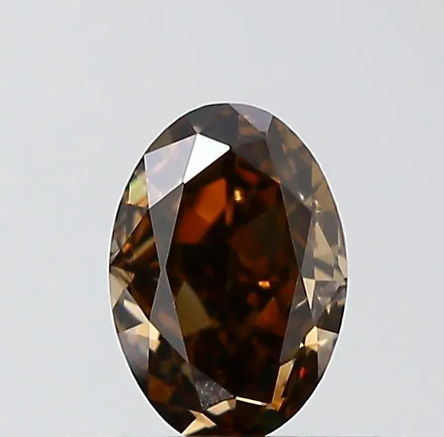 0.33ct Oval Natural Diamond (Colour Brown, Clarity VS2, Cut VG, IGI Certified)