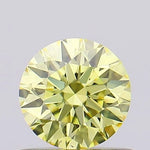 0.52ct Round Lab Grown Diamond (Colour Fancy Intense Yellow, Clarity IF, Cut ID, IGI Certified)