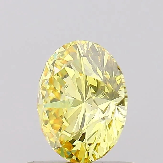 0.97ct Round Lab Grown Diamond (Colour Fancy Intense Yellow, Clarity IF, Cut ID, IGI Certified)