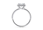 Isabella Halo Platinum Princess Engagement Ring