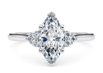 Rosa Vintage Platinum Marquise Engagement Ring