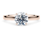Contour Solitaire Rose Gold 18k Round Engagement Ring