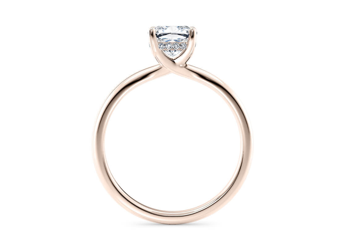 Paloma Solitaire Rose Gold 18k Cushion Engagement Ring