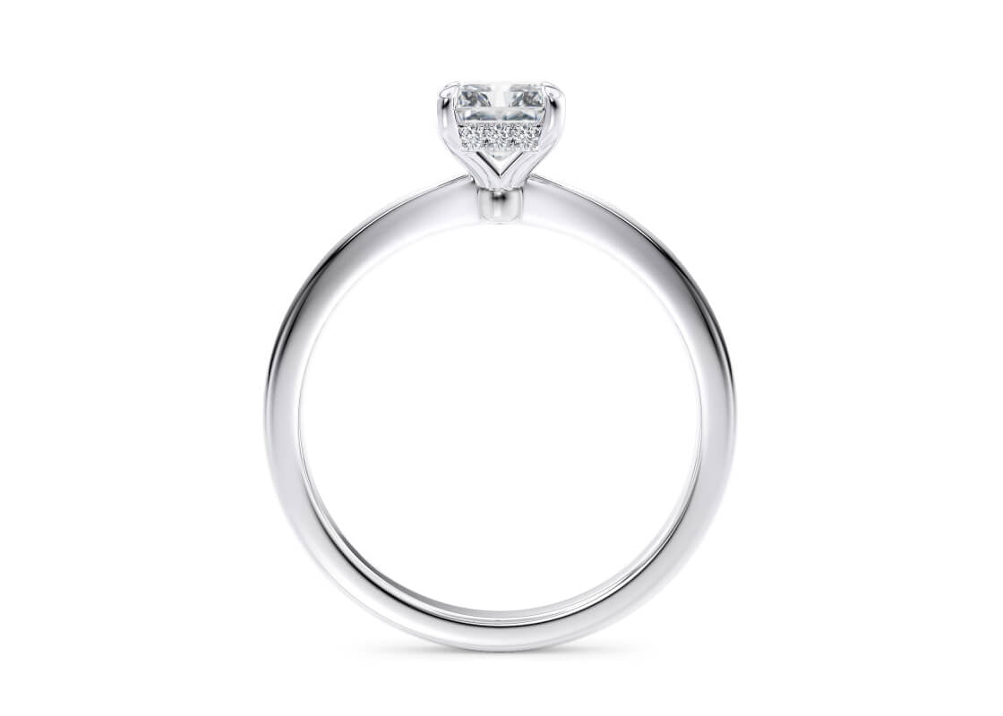 Starlight Solitaire Platinum Radiant Engagement Ring