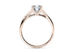 Hanover Solitaire Rose Gold 18k Asscher Engagement Ring