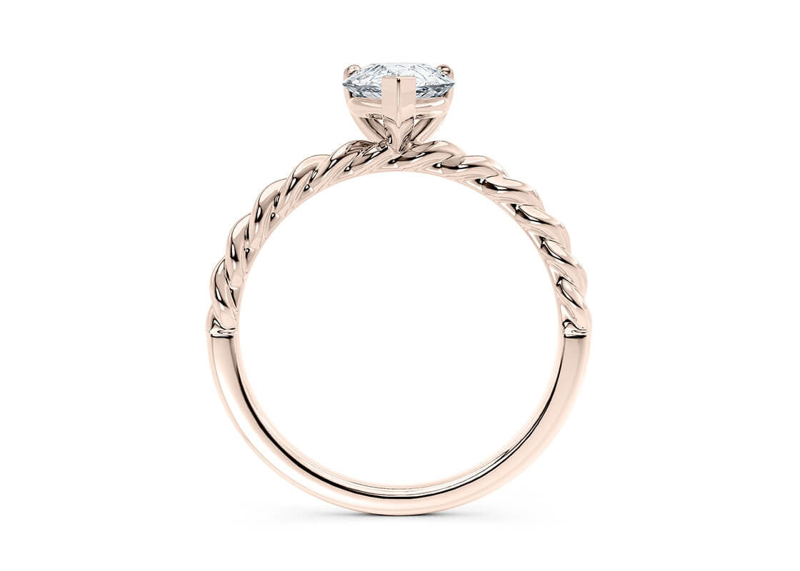 Ascot Solitaire Rose Gold 18k Pear Engagement Ring