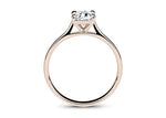 Contour Solitaire Rose Gold 18k Asscher Engagement Ring