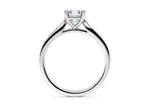 Victoria Diamond Band Platinum Asscher Engagement Ring