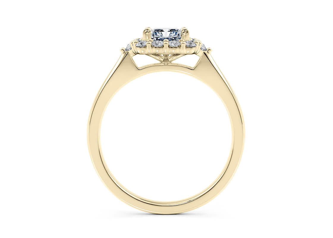 Hampstead Halo Yellow Gold 18k Radiant Engagement Ring