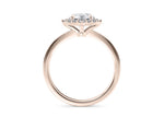 Esther Halo Rose Gold 18k Round Engagement Ring