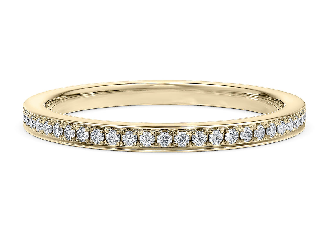 Paragon Lab Grown Yellow Gold 18k Half Set Eternity Ring
