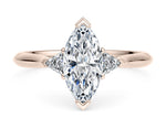 Paris Trilogy Rose Gold 18k Marquise Engagement Ring