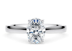Contour Solitaire Platinum Oval Engagement Ring