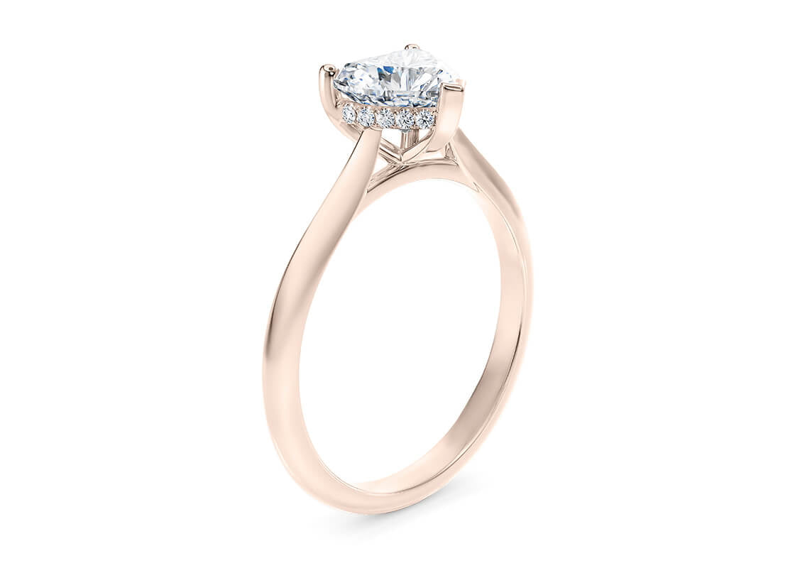 Hope Solitaire Rose Gold 18k Heart Engagement Ring