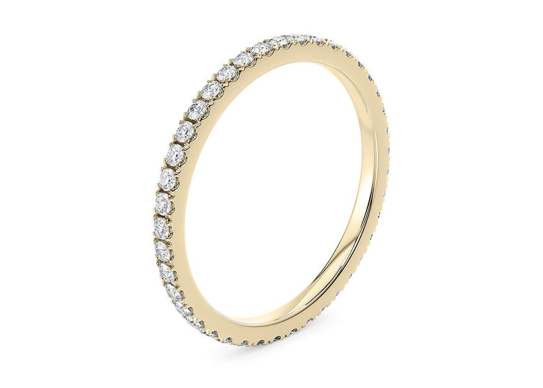 Vogue Lab Grown Yellow Gold 18k Full Set Eternity Ring