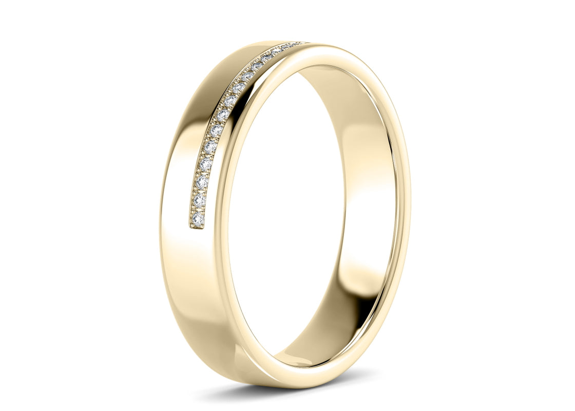 Andreas Yellow Gold 18k Lab Grown Wedding Band