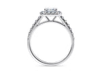 Medici Halo Platinum Asscher Engagement Ring