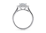 Berkeley Halo Platinum Marquise Engagement Ring