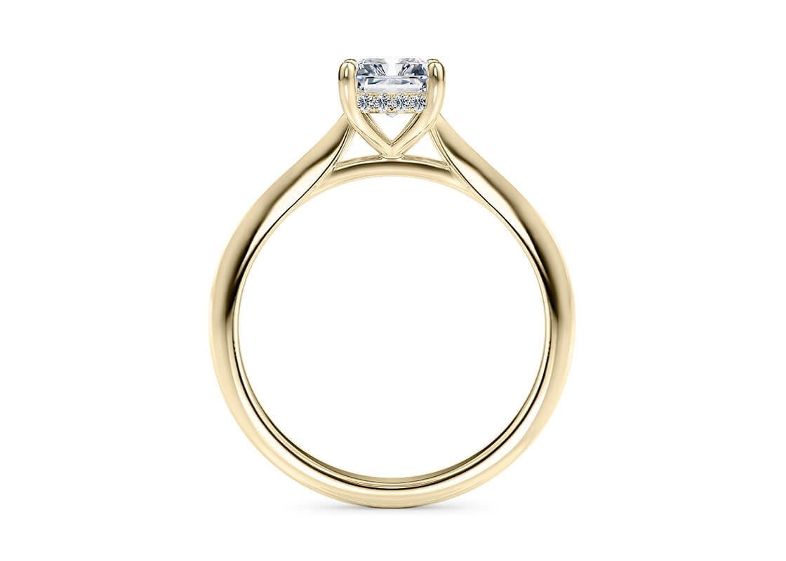 Hope Solitaire Yellow Gold 18k Radiant Engagement Ring