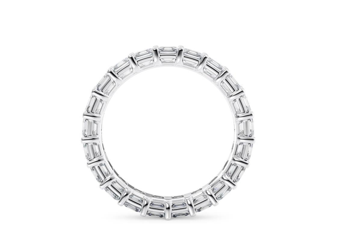 Regent Asscher Full Set White Gold 18k Natural Eternity Ring
