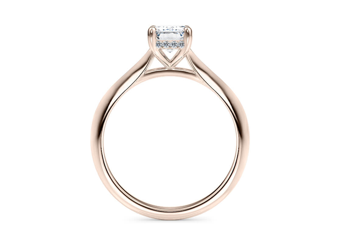 Hope Solitaire Rose Gold 18k Emerald Engagement Ring