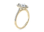 Aphrodite Halo Yellow Gold 18k Marquise Engagement Ring