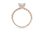 Ascot Solitaire Rose Gold 18k Princess Engagement Ring