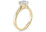 Contour Solitaire Yellow Gold 18k Round Engagement Ring