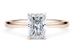 Starlight Solitaire Rose Gold 18k Radiant Engagement Ring