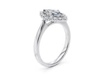Hampstead Halo Platinum Marquise Engagement Ring