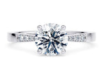 Delicacy Vintage Platinum Round Engagement Ring