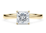 Delicacy Solitaire Yellow Gold 18k Princess Engagement Ring