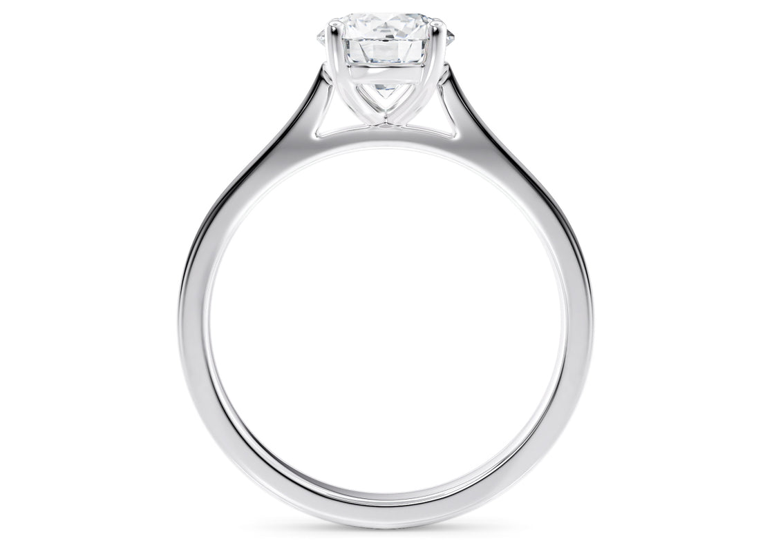 Contour Solitaire Platinum Round Engagement Ring