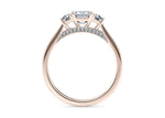 Imperia Trilogy Rose Gold 18k Emerald Engagement Ring