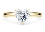 Starlight Solitaire Yellow Gold 18k Heart Engagement Ring