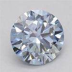 1.00ct Round Lab Grown Diamond (Colour Fancy Blue, Clarity VS1, Cut EX, IGI Certified)