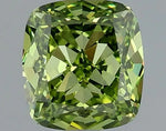 1.01ct Cushion modified Lab Grown Diamond (Colour Fancy Vivid Green, Clarity VVS2, IGI Certified)