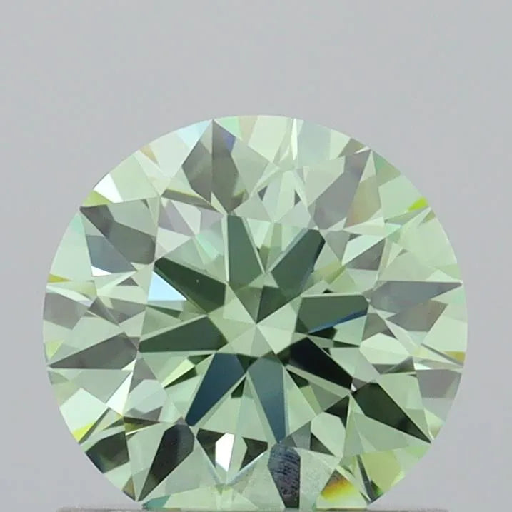 1.01ct Round Lab Grown Diamond (Colour Fancy Vivid Green, Clarity VVS1, Cut ID, IGI Certified)